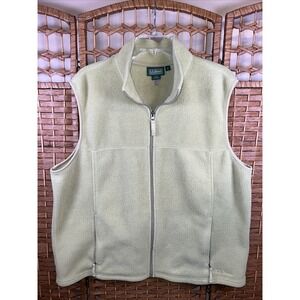 Vintage LL Bean Men's Fleece Vest Green XL 90s Y2K